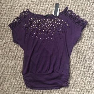 NWT HeartSoul Medium Purple Top